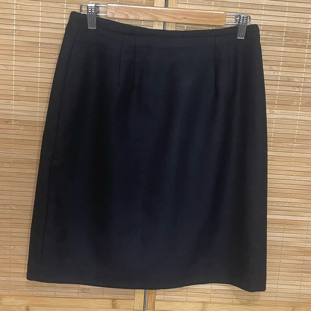 Vintage Amanda Smith 100% wool pencil black skirt woman’s size 12